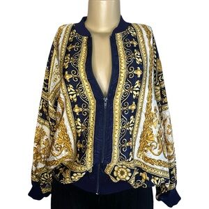 Vintage 80s Peter Popovitch Baroque Bomber Jacket